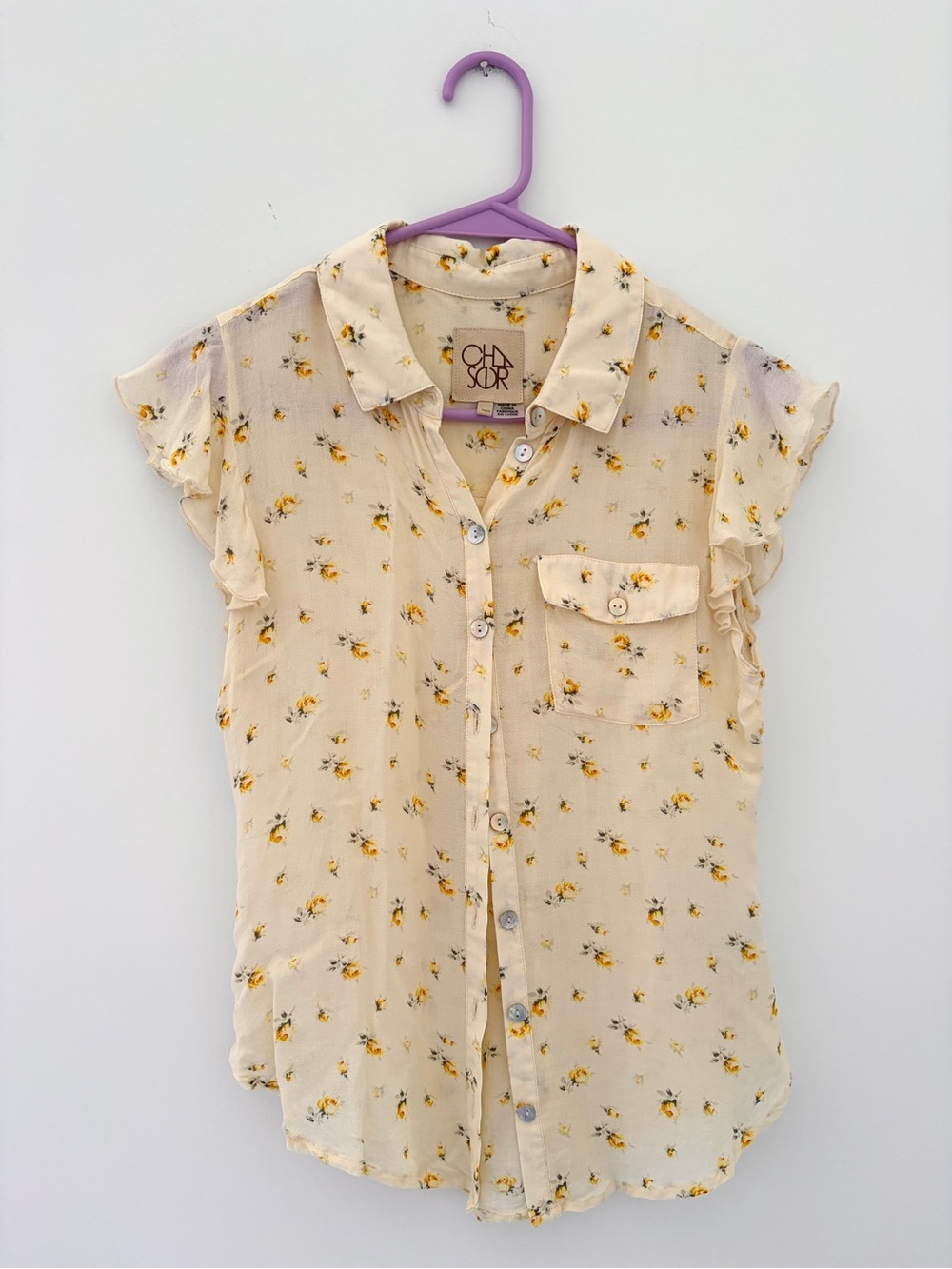 Chaser Cream Floral Button-Up Shirt